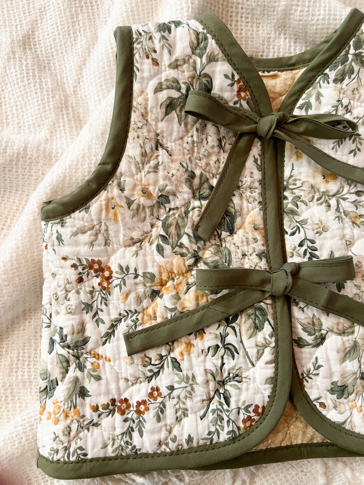 fall floral vest